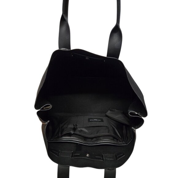 Troubadour Featherweight Tote Black Double Handle Expanding Travel Gym Office - Picture 5 of 10